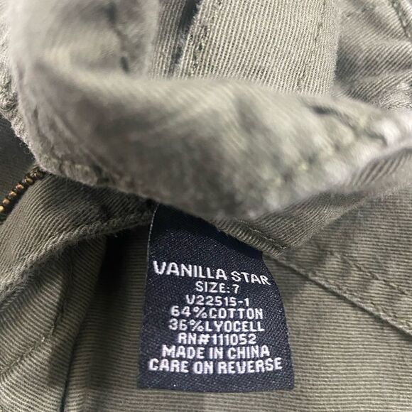 Vanilla Star jogger green olive  pants elastic cuffs size 28/7 - Picture 11 of 12